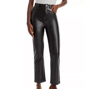 Black leather pants, so flattering!
